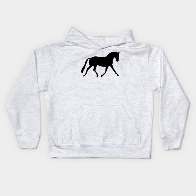 Simple Dressage Horse Kids Hoodie by DickinsonDesign